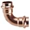 Copper Press By Tmg 3/4 in. x 3/4 in. Copper 90-Degree Press x Press Pressure Elbow Jar (15-Pack), 15PK XPRE3415JR - alternate 5